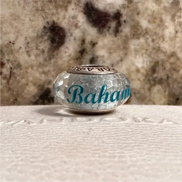 Pandora Bahamas Exclusive Glitter Murano Charm Glitter RARE